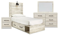 Abby 6-Piece Twin Bedroom Package with Side Storage