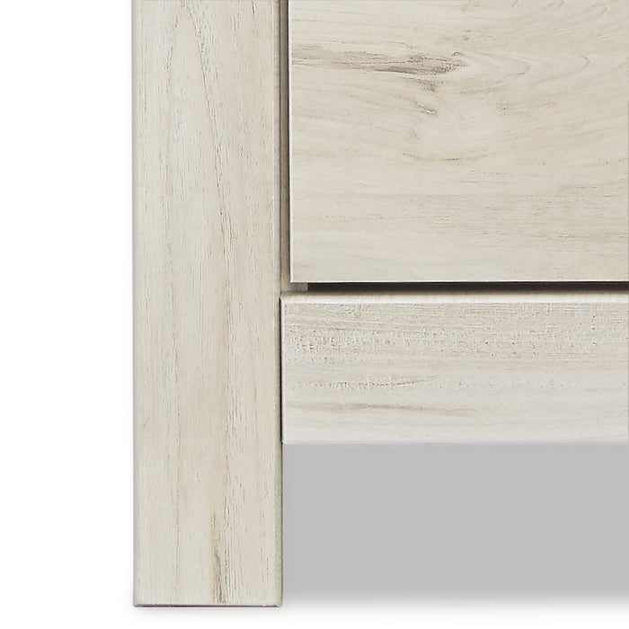 Abby Bedside 2-Drawer Nightstand with USB Port, 21.8\"W x 24.5\"H - White
