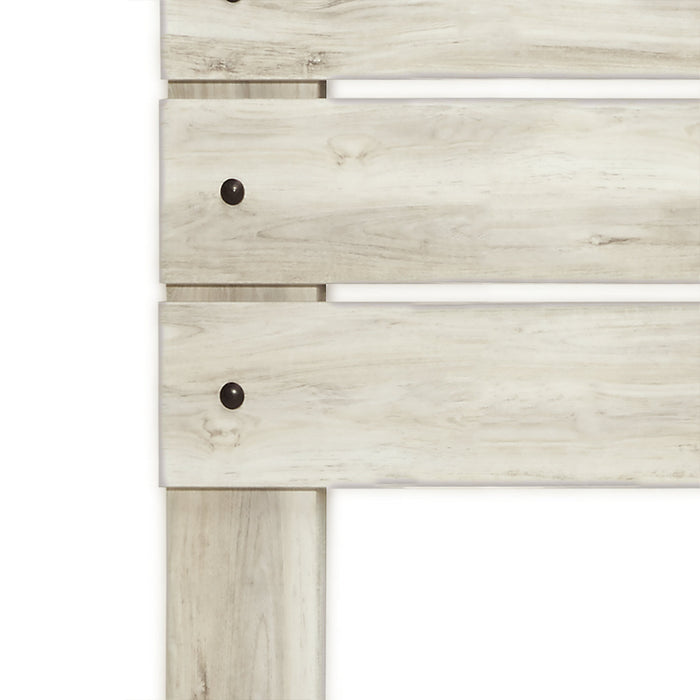 Abby Panel Headboard with LED Light & USB Ports for Kids, White - Twin Size