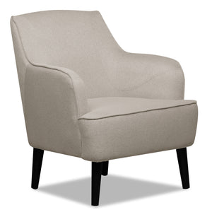 Aimy Linen-Look Fabric Accent Chair - Light Grey | Fauteuil d'appoint Aimy en tissu d'apparence lin - gris pâle | AIMYGYAC