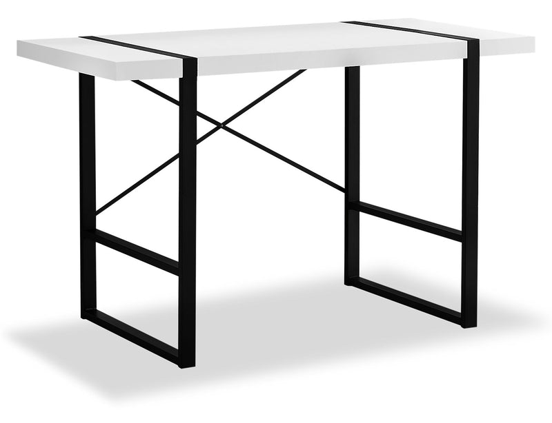 Avery Reclaimed Wood Look Desk - White