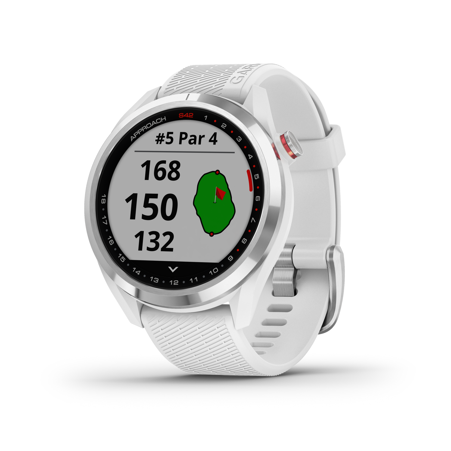 Garmin Approach S42 43 mm Golf Smartwatch White The Brick