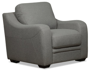 Benson Linen-Look Fabric Chair - Grey