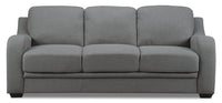 Benson Linen-Look Fabric Sofa - Grey