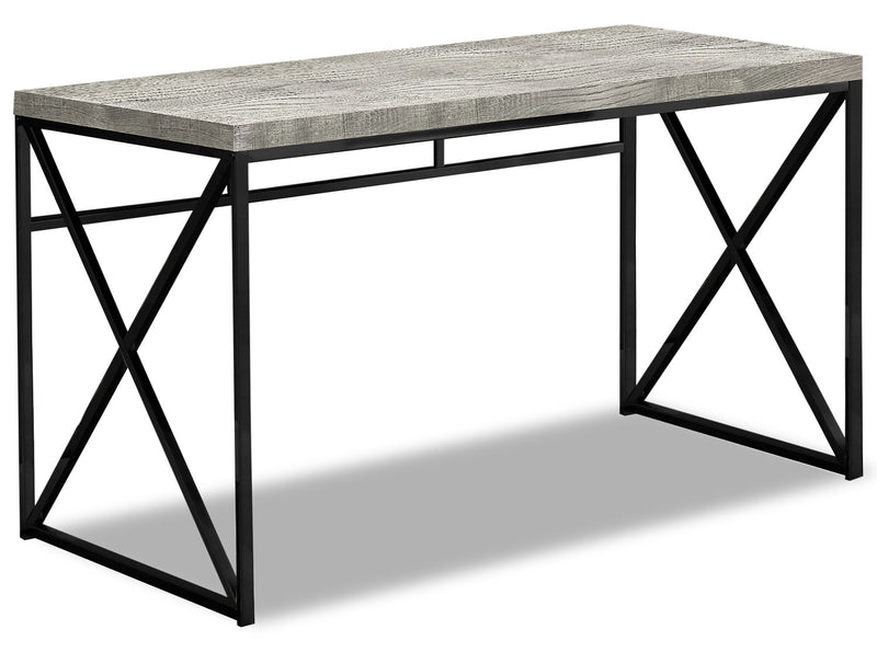 Brady 47.25\" Reclaimed Wood Look Office Desk - Grey