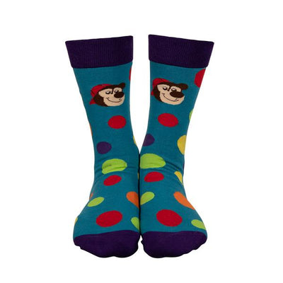 Brickley Bear Adult Socks -  French Text Version