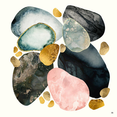 "Pebble Abstract" Giant Art 72x72 Wall Art