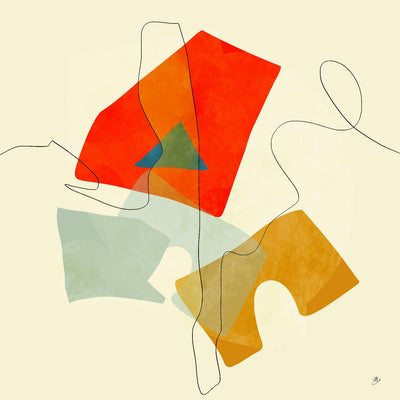 "Mid Century Geometric" Giant Art 72x72 Wall Art