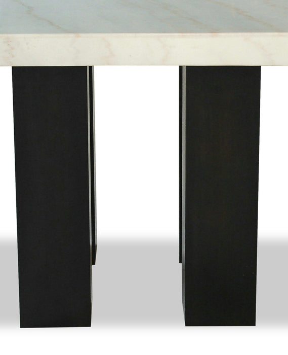 Cami Counter-Height Dining Table with Genuine Marble Top, 54\"W Square - White