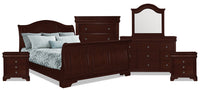 Carmen 8-Piece Queen Bedroom Package – Cherry