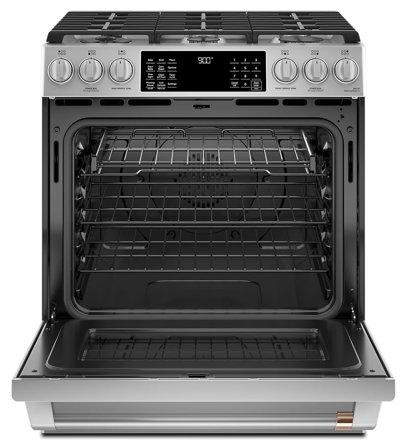 Cafe 5.7 Cu. Ft. Smart Dual Fuel Range with True European Convectio