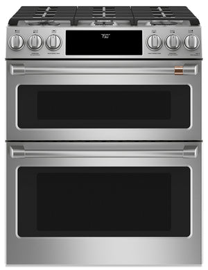 Café Slide-In Double-Oven Gas Range with Convection - CCGS750P2MS1