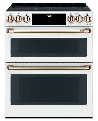 Café Slide-In Double Oven Electric Range with Convection - CCHS950P4MW2 - Electric Range in Matte White