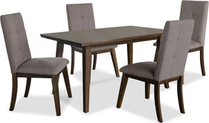 Chelsea 5-Piece Dining Package with Brown Chairs