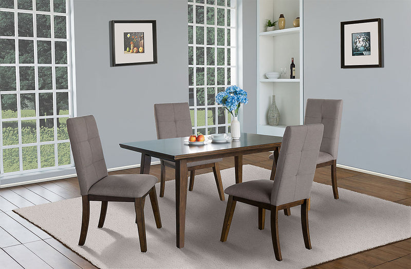 Chelsea Dining Chair with Linen-Look Fabric - Brown