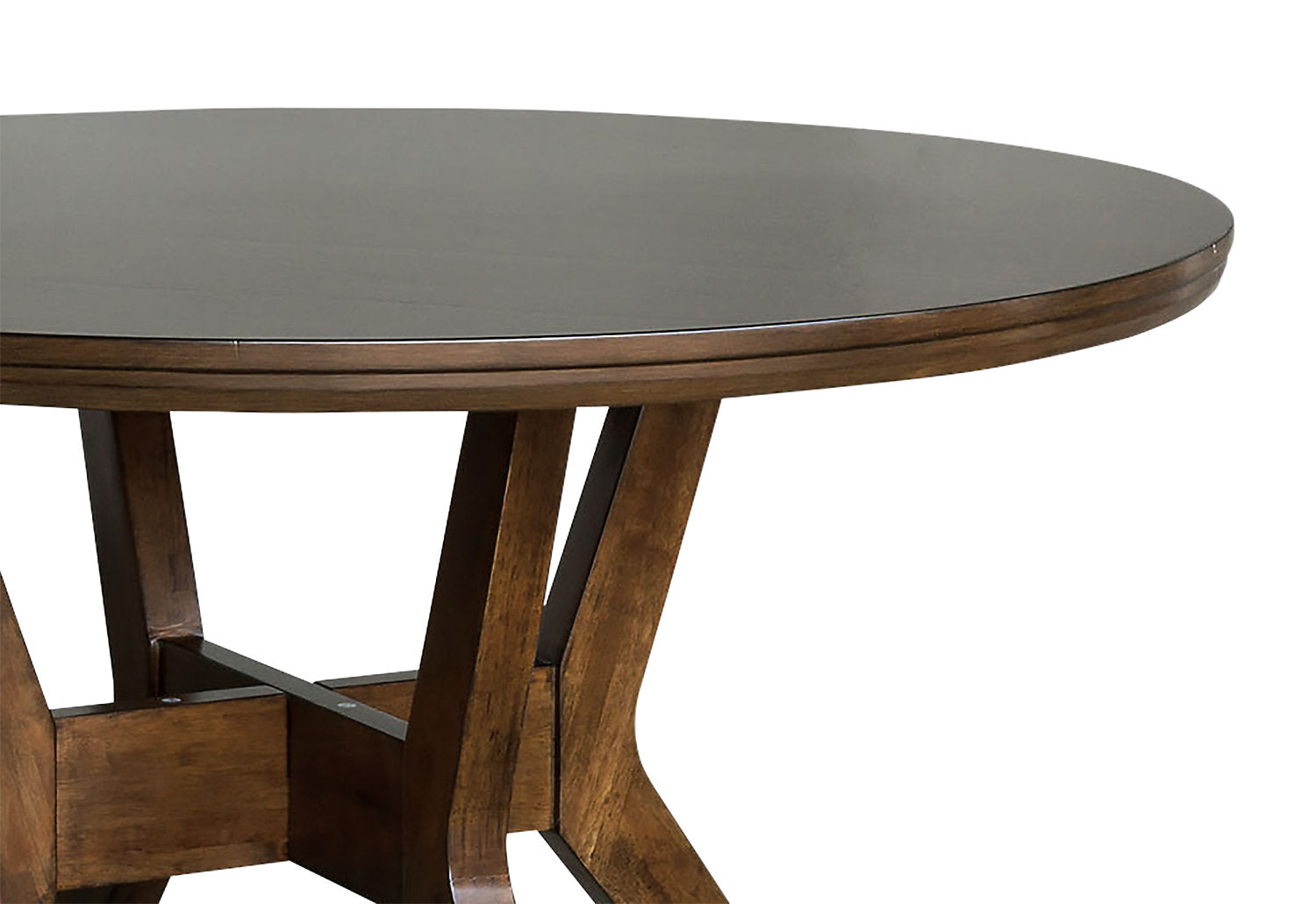 Chelsea 5pc Dining Set with Table 4 Brown Chairs 48 W Round Wa. The Brick