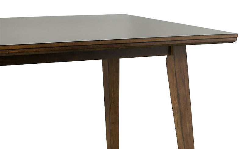 Chelsea 5pc Dining Set with Table & 4 Taupe Chairs, 60\"W - Walnut Brown