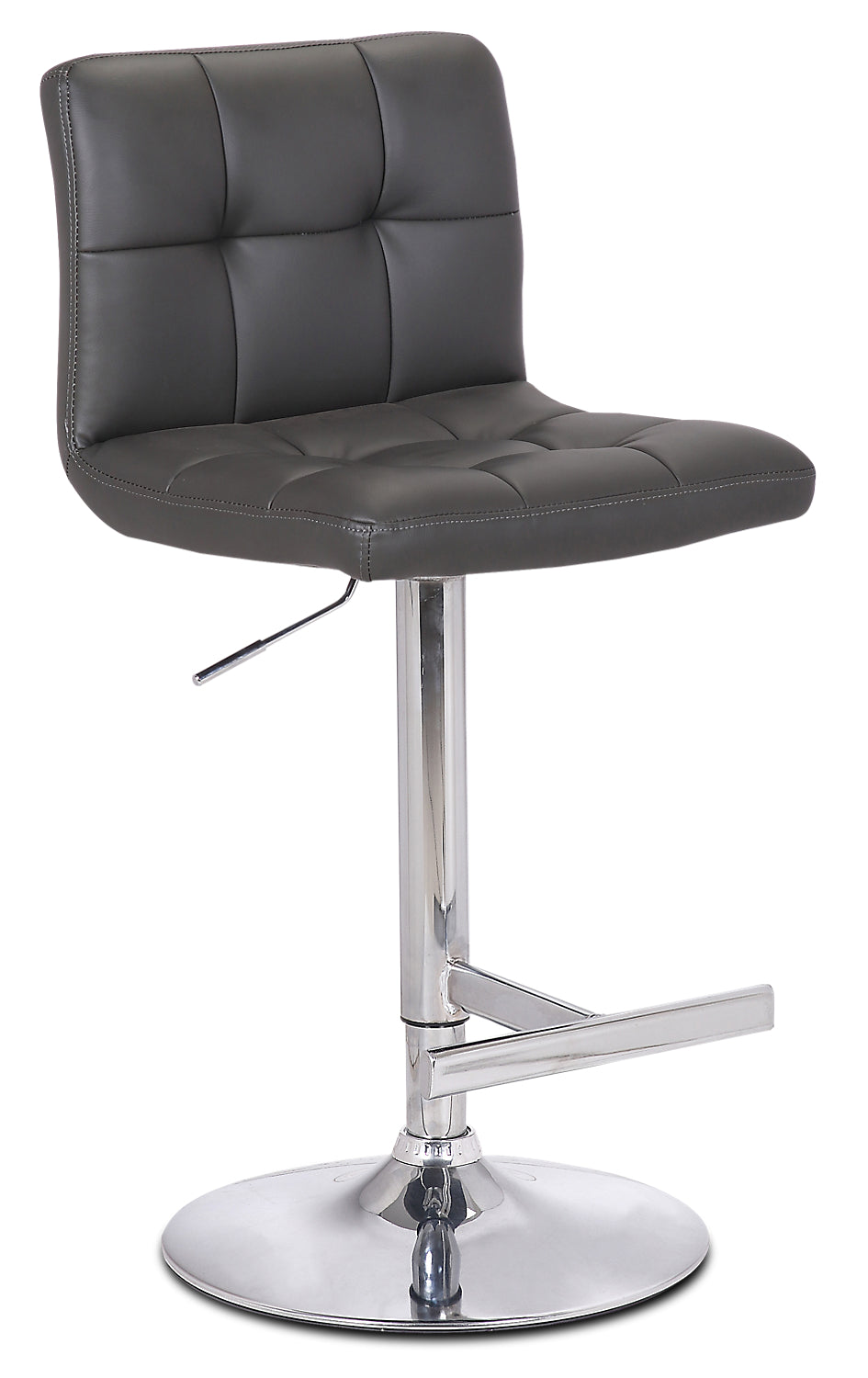 Cruz Barstool with Swivel Adjustable Seat Vegan Leather Fabric The Brick