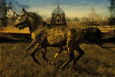 "2 Horses" Giant Art 84x54 Wall Art