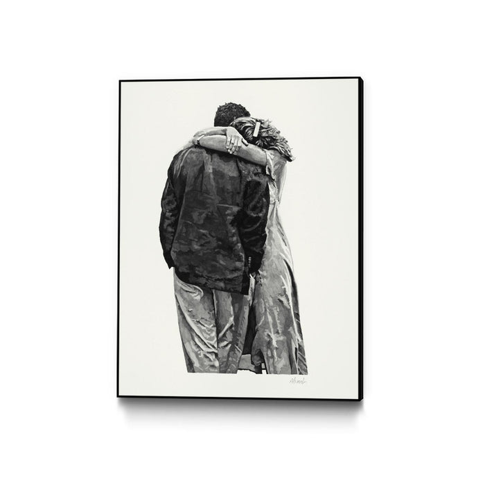 \"Peter & Rebecca\" Canvas Framed Black 30x40 Wall Art
