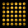 \"Golden Spots Black\" Giant Art 72x72 Wall Art