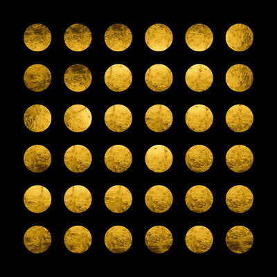 "Golden Spots Black" Giant Art 72x72 Wall Art