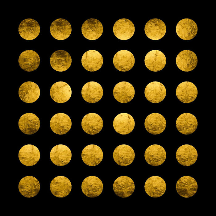 \"Golden Spots Black\" Giant Art 72x72 Wall Art