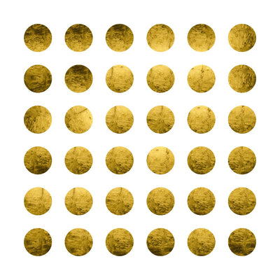"Golden Spots White" Giant Art 54x54 Wall Art