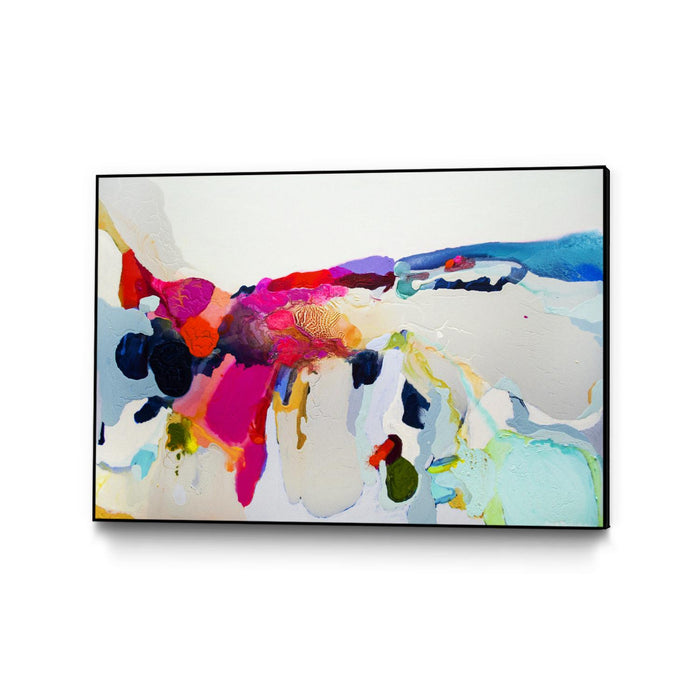 \"Reach In Out\" Canvas Framed Black 36x24 Wall Art