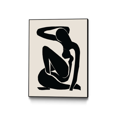 "Untitled" Canvas Framed Black 24x32 Wall Art