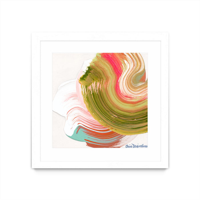 \"Night On The Town\" Matted and Framed White 36x36 Wall Art