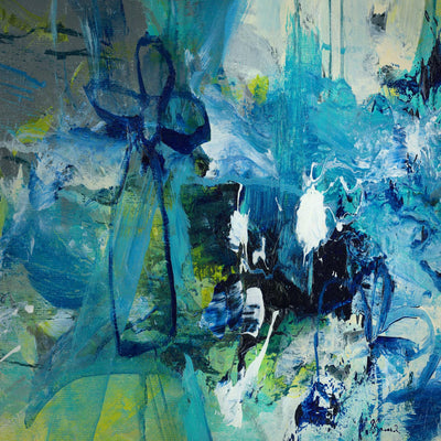 "Abstract Flower" Giant Art 72x72 Wall Art