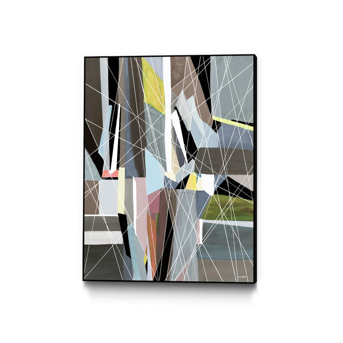 \"Oceanrain\" Canvas Framed Black 18x24 Wall Art
