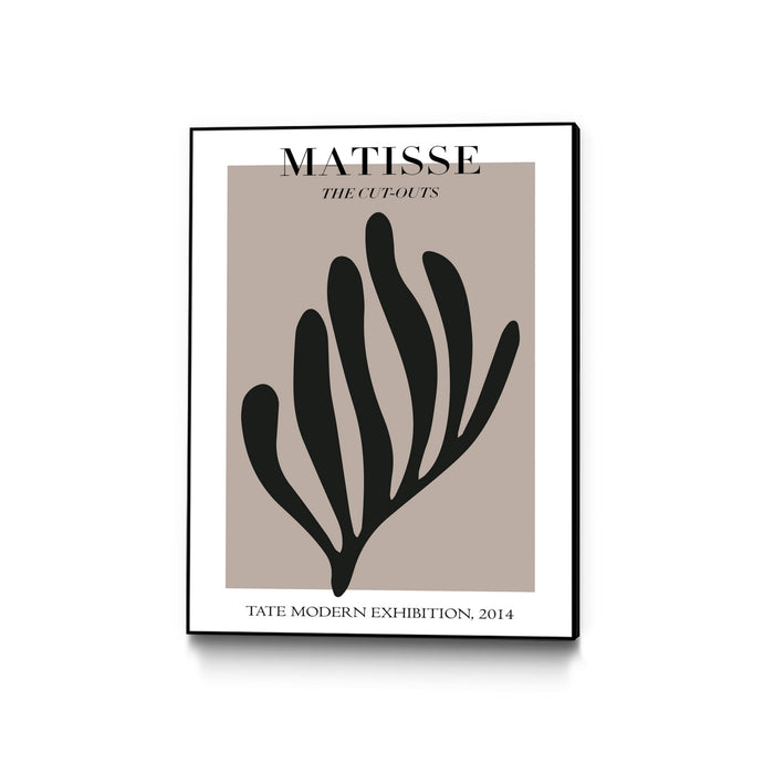 \"Forme Grège\" Canvas Framed Black 24x32 Wall Art