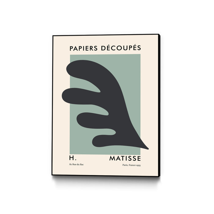 \"Papiers Découpés Vi\" Canvas Framed Black 18x24 Wall Art