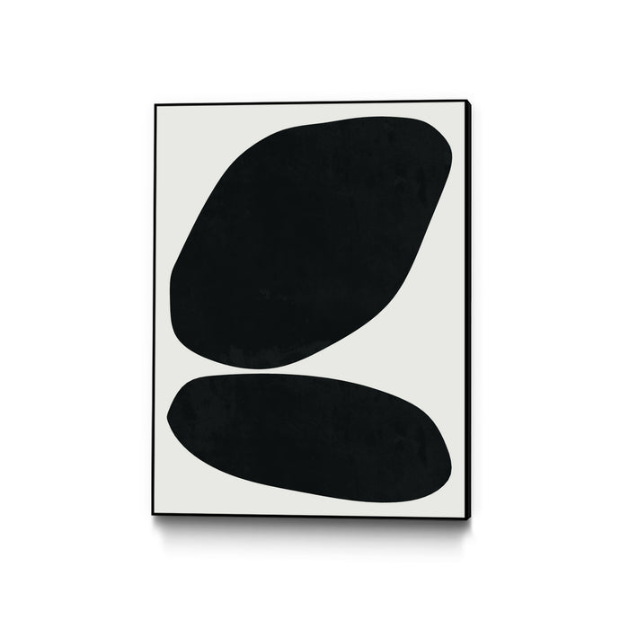 \"Black Abstract Ii\" Canvas Framed Black 18x24 Wall Art