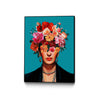 \"Frida's Flowers\" Canvas Framed Black 24x32 Wall Art