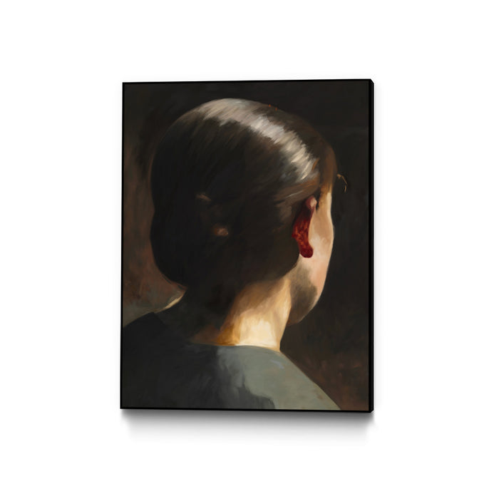 \"Ines\" Canvas Framed Black 24x32 Wall Art