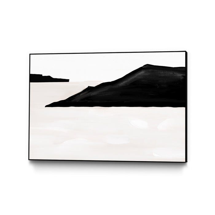 \"Black Mountains\" Canvas Framed Black 36x24 Wall Art