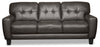 Curt Genuine Leather Sofa - Grey
