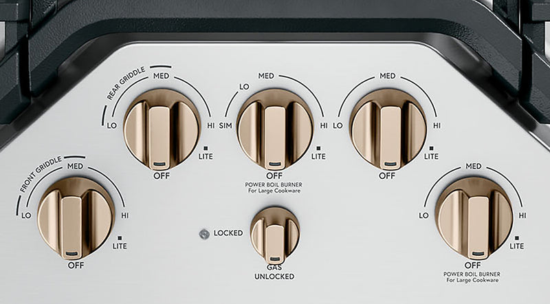 Café 5-Piece Gas Cooktop Brushed Copper Knobs - CXCG1K0PMCU