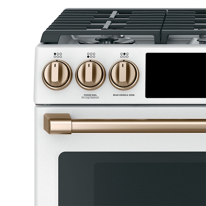Café Gas Range Brushed Bronze Knobs and Handles Set - CXFCGHKPMBZ