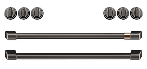 Café Induction Range Brushed Black Knobs and Handles Set - CXFCHHKPMBT