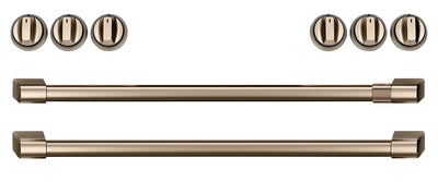 Café Induction Range Brushed Bronze Knobs and Handles Set - CXFCHHKPMBZ - Accessory Kit in Brushed Bronze