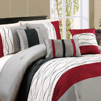 Chincha 7-Piece Queen Comforter Set - Red