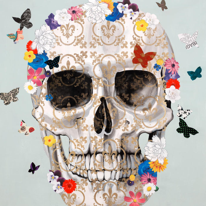 \"Party Favor\" Canvas Framed Black 20x20 Wall Art