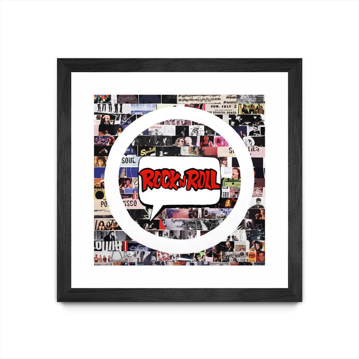 \"Its Here To Stay\" Matted and Framed Black 36x36 Wall Art