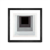 \"Inside Box Thinker\" Matted and Framed Black 36x36 Wall Art
