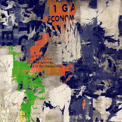 "Economic Shift I" Giant Art 72x72 Wall Art