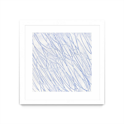 "Hula Ii" Matted and Framed White 36x36 Wall Art
